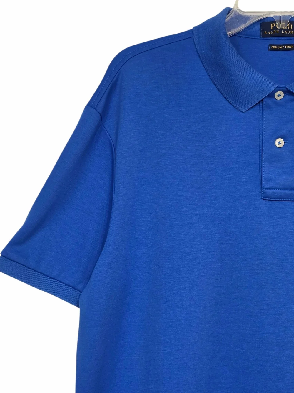 Polo Ralph Lauren Pima Soft Touch Blue Polo Shirt Multicolor Flesh Pony Large